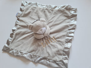 Personalised grey bear Comforter