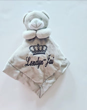Load image into Gallery viewer, Personalised grey bear Comforter
