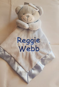 Personalised blue bear Comforter