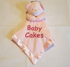 Personalised pink bear Comforter